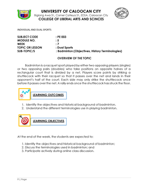 PE003 CLAS Module 11 Week 15 Table Tennis Fundamental Skills - Biglang ...