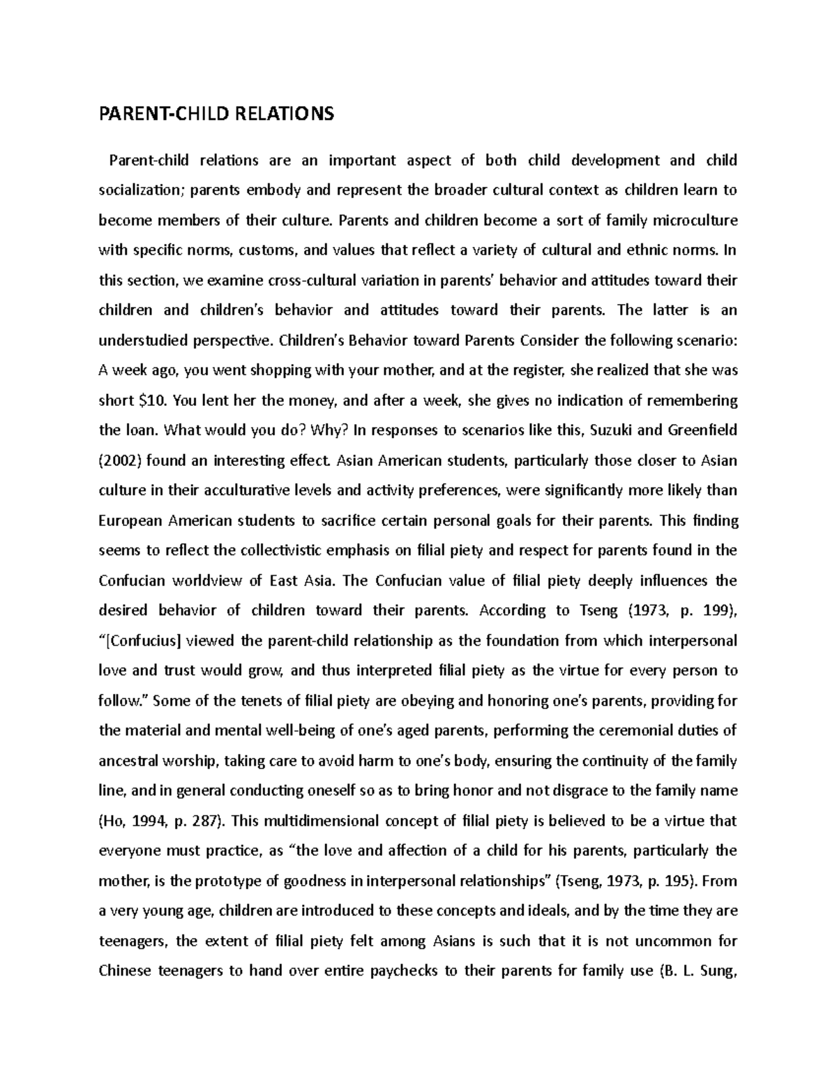 Parent- Child Relations - PARENT-CHILD RELATIONS Parent-child relations ...