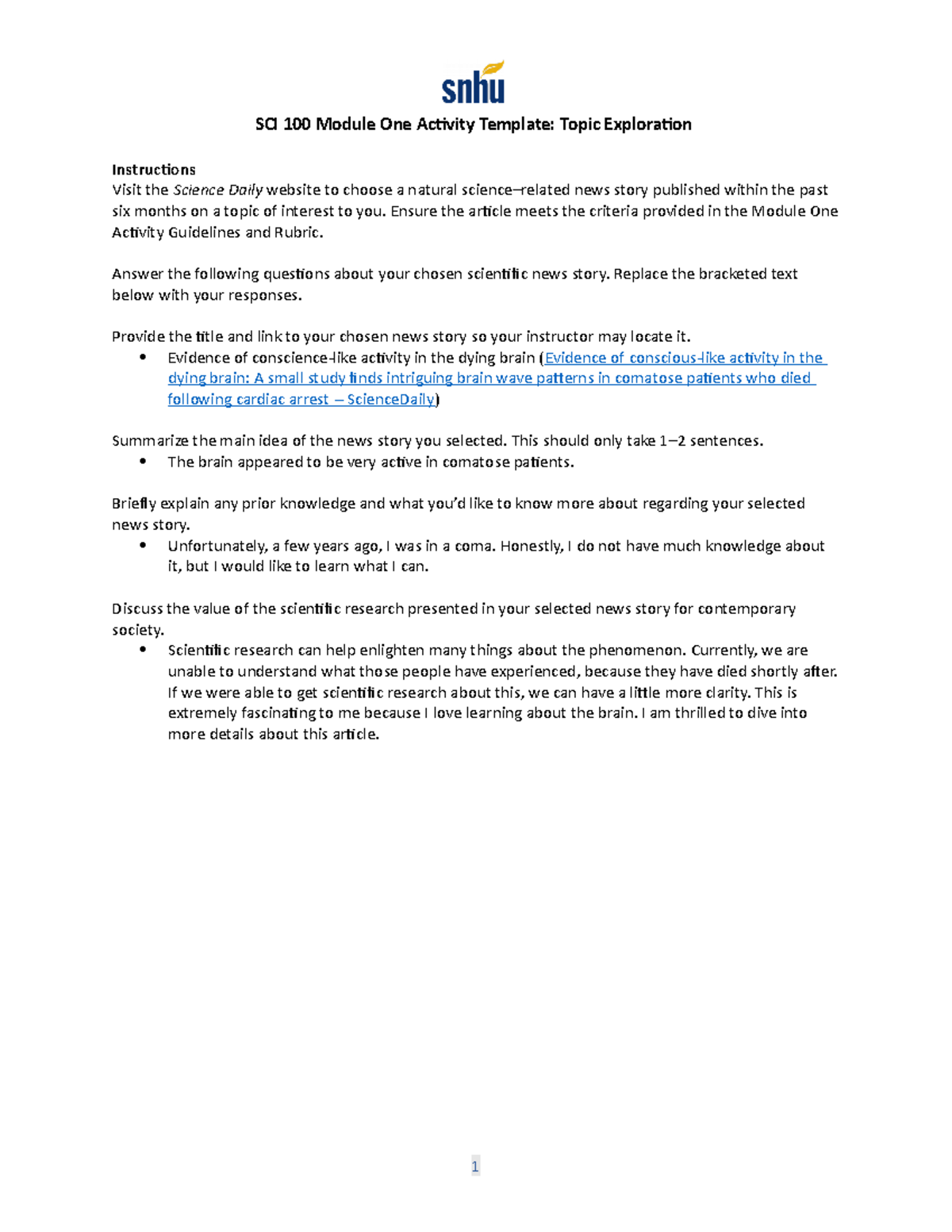 1-2 natural science - n/a - SCI 100 Module One Activity Template: Topic ...