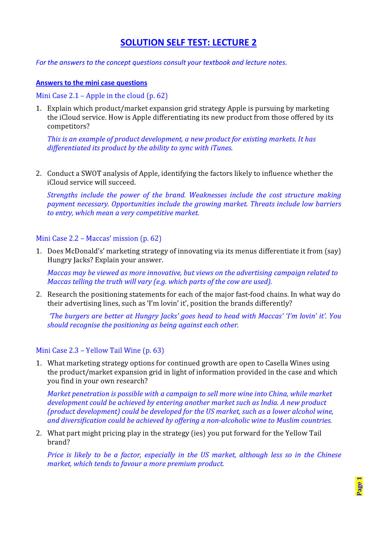 Lecture Notes Lecture 2 Nudes Solution Self Test Lecture 2 For