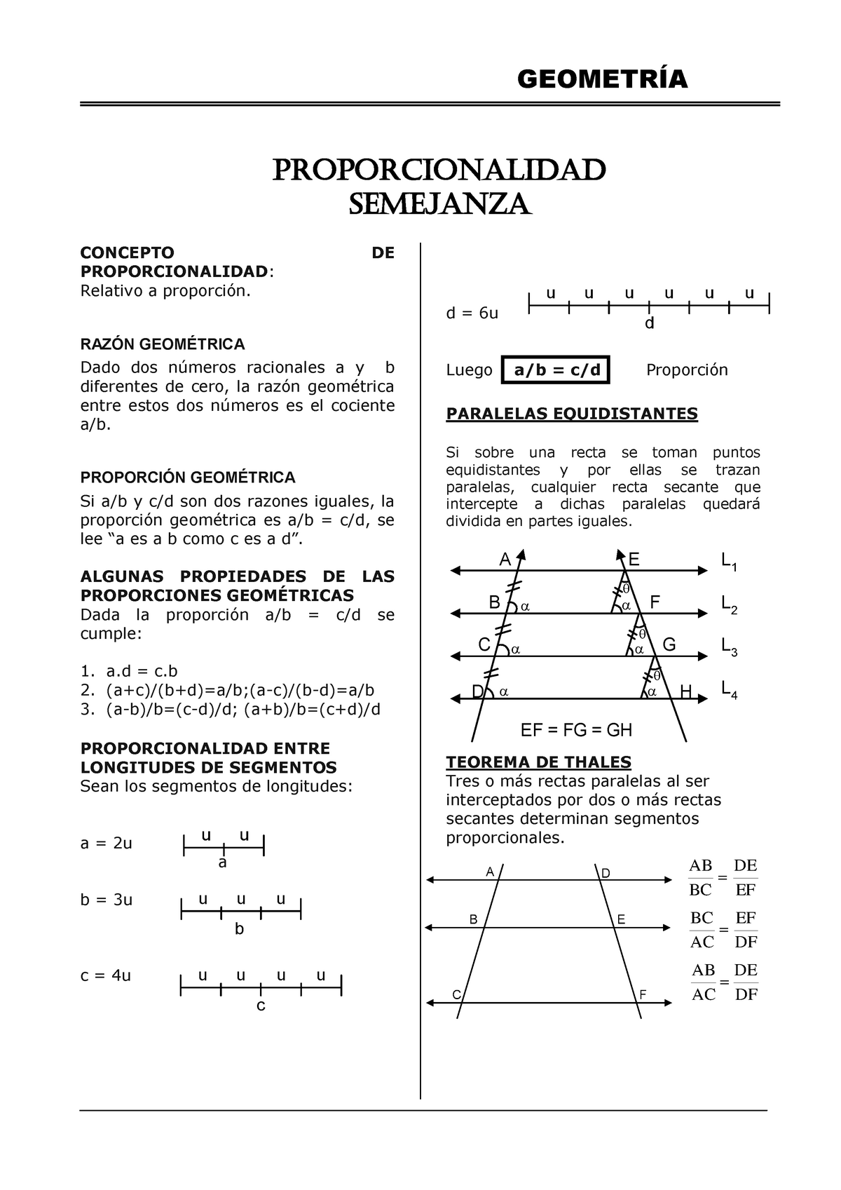 Proporcionalidad Y Semejanza Y Metricas Concepto De Proporcionalidad Relativo A Proporción 4067