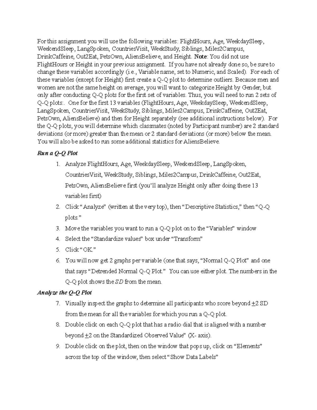 SPSS Assignment 2 Section 2 Spring 2023 - For this assignment you will ...