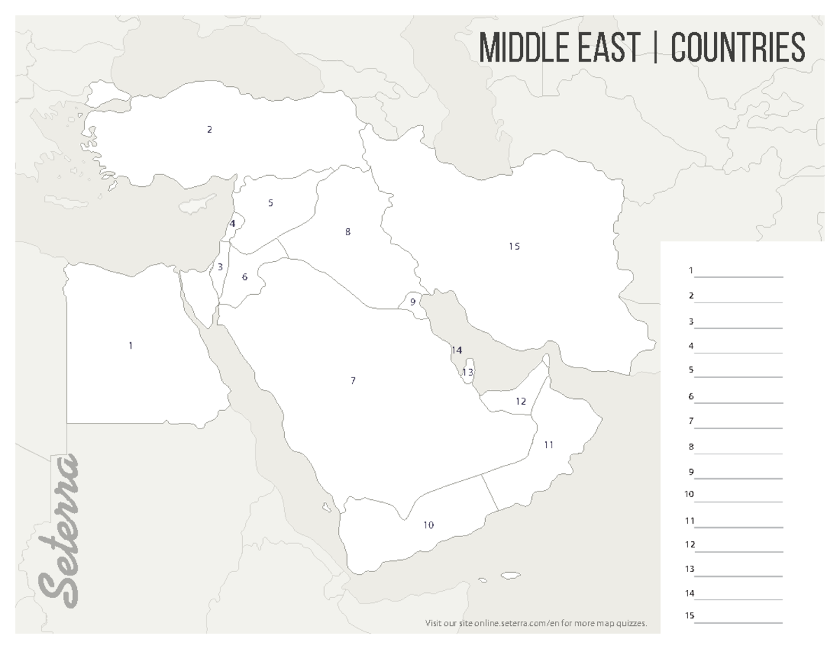 Middle east countries quiz - Visit our site online.seterra/en for more ...