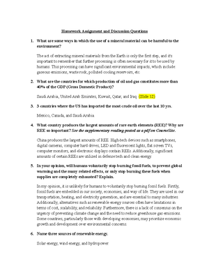 Soil Erosion HW 5 - Homework Assignment, Food and Soils From the ...