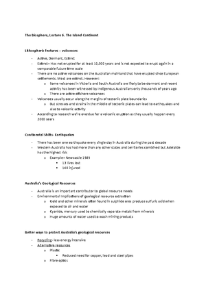 The Biosphere Citizen Report - The Biosphere Task 1 - Citizen Report ...