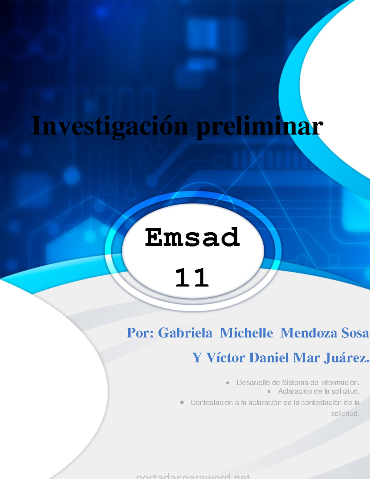 Investigacion preliminar - Por: Gabriela Michelle Mendoza Sosa Y Víctor ...