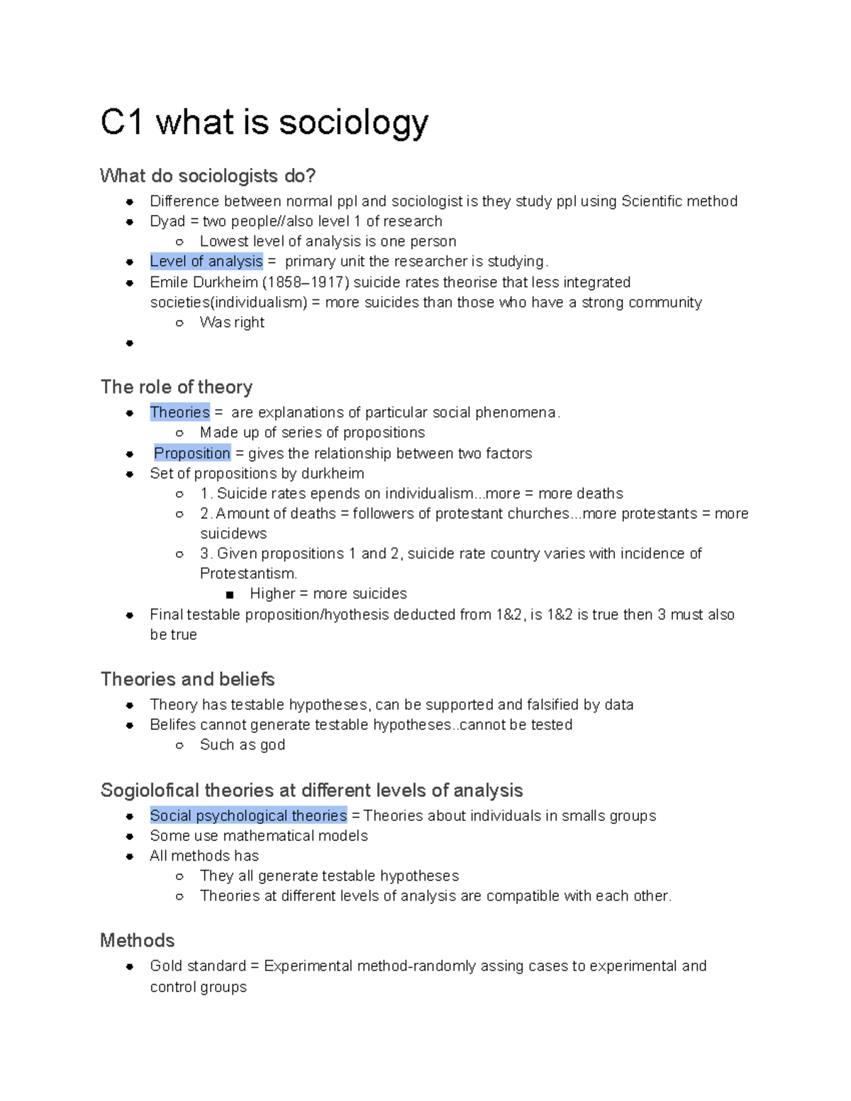 Chapter 1 Chapter 2 Sociology - C1 What Is Sociology What Do ...