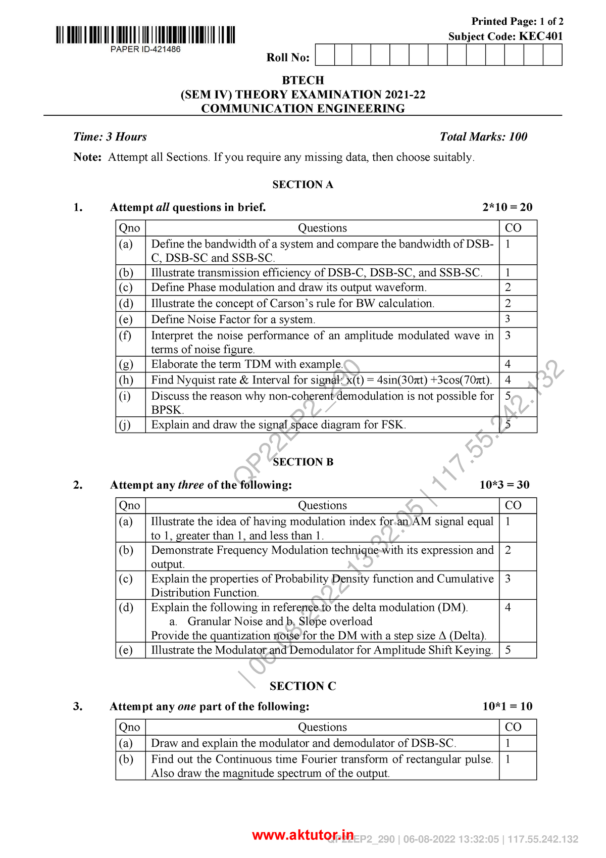 Communication- Engineering-KEC401 - QP22EP2_ | 06-08-2022 13:32:05 ...