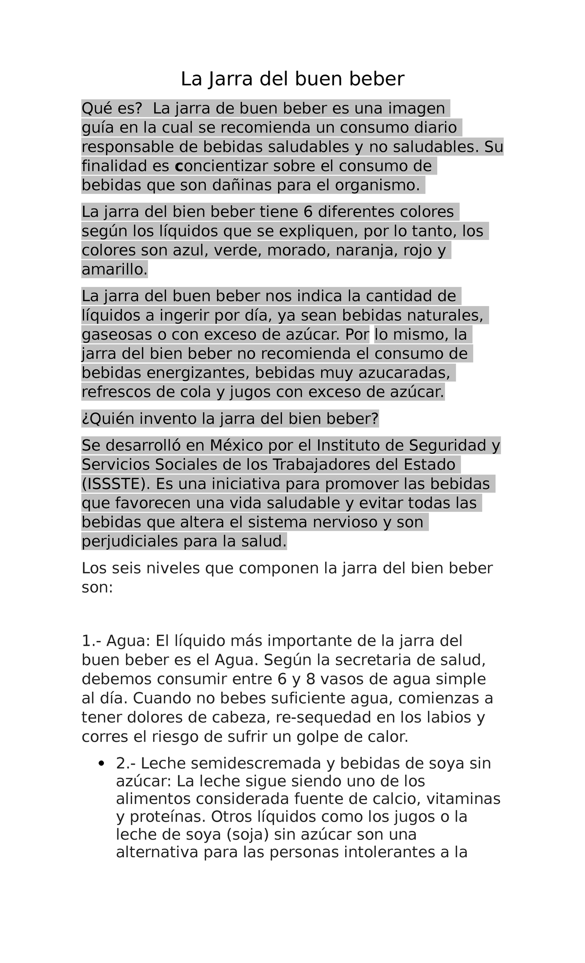 La Jarra trabajo La Jarra del buen beber Qué es? La jarra de buen