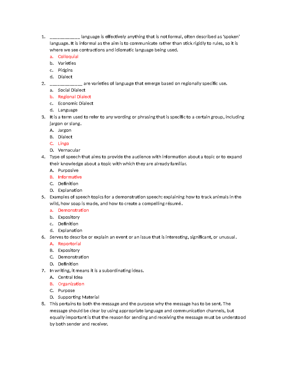 Elp questions - ____________ language is effectively anything that is ...