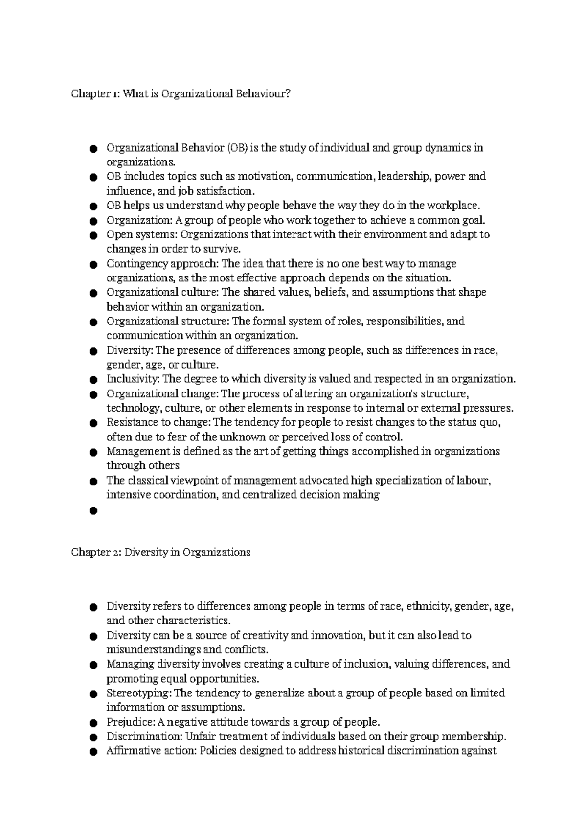 HROB Midterm - Basic Notes From Hrob 2090 Chapters 1 - 6 - Chapter 1 ...