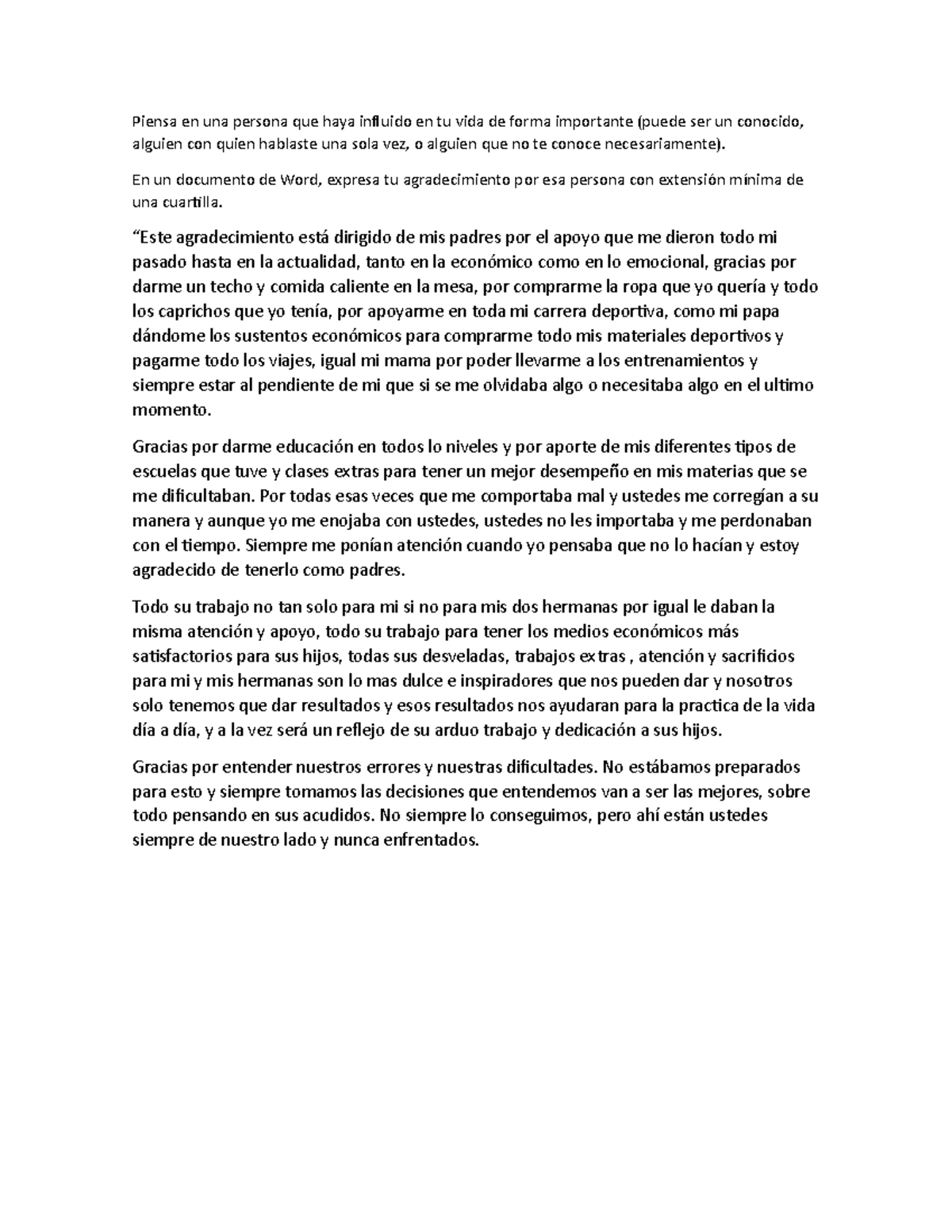 Actividad 12 principios - Piensa en una persona que haya influido en tu ...