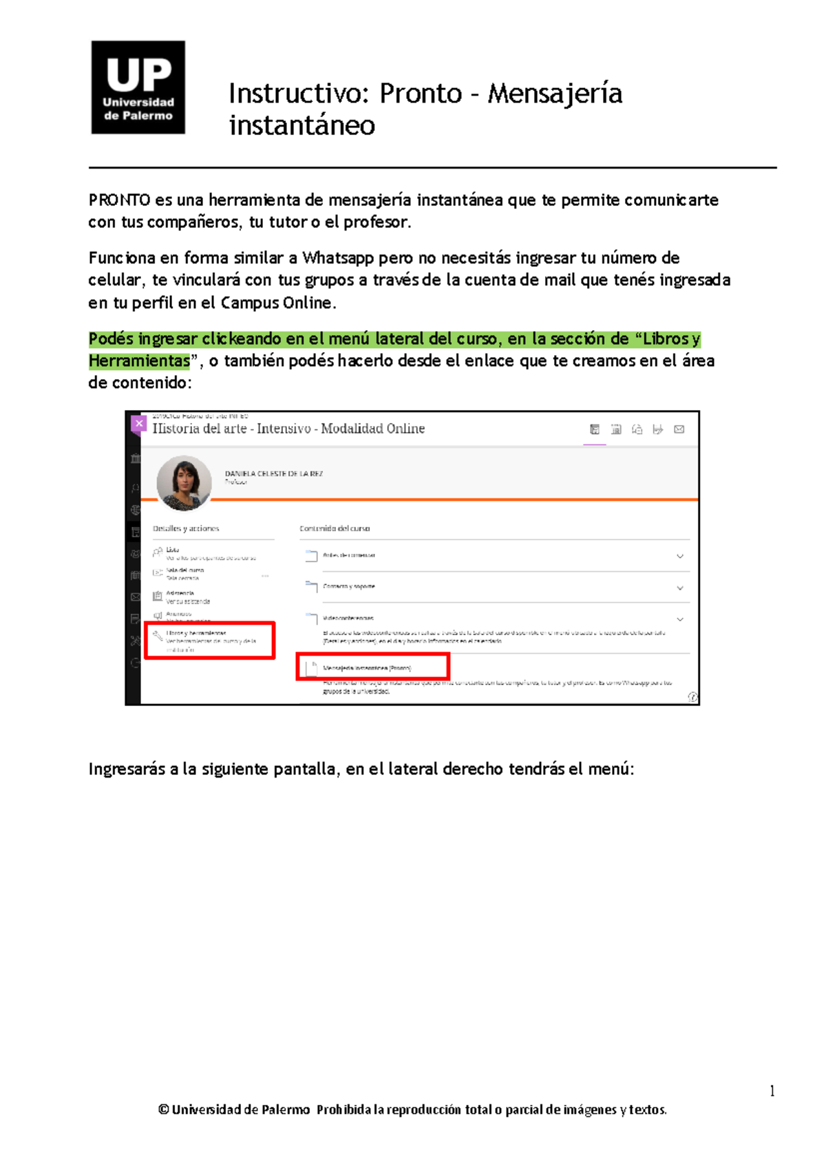 Tutorial - Acceso a Pronto - 1 Instructivo: Pronto – Mensajería ...