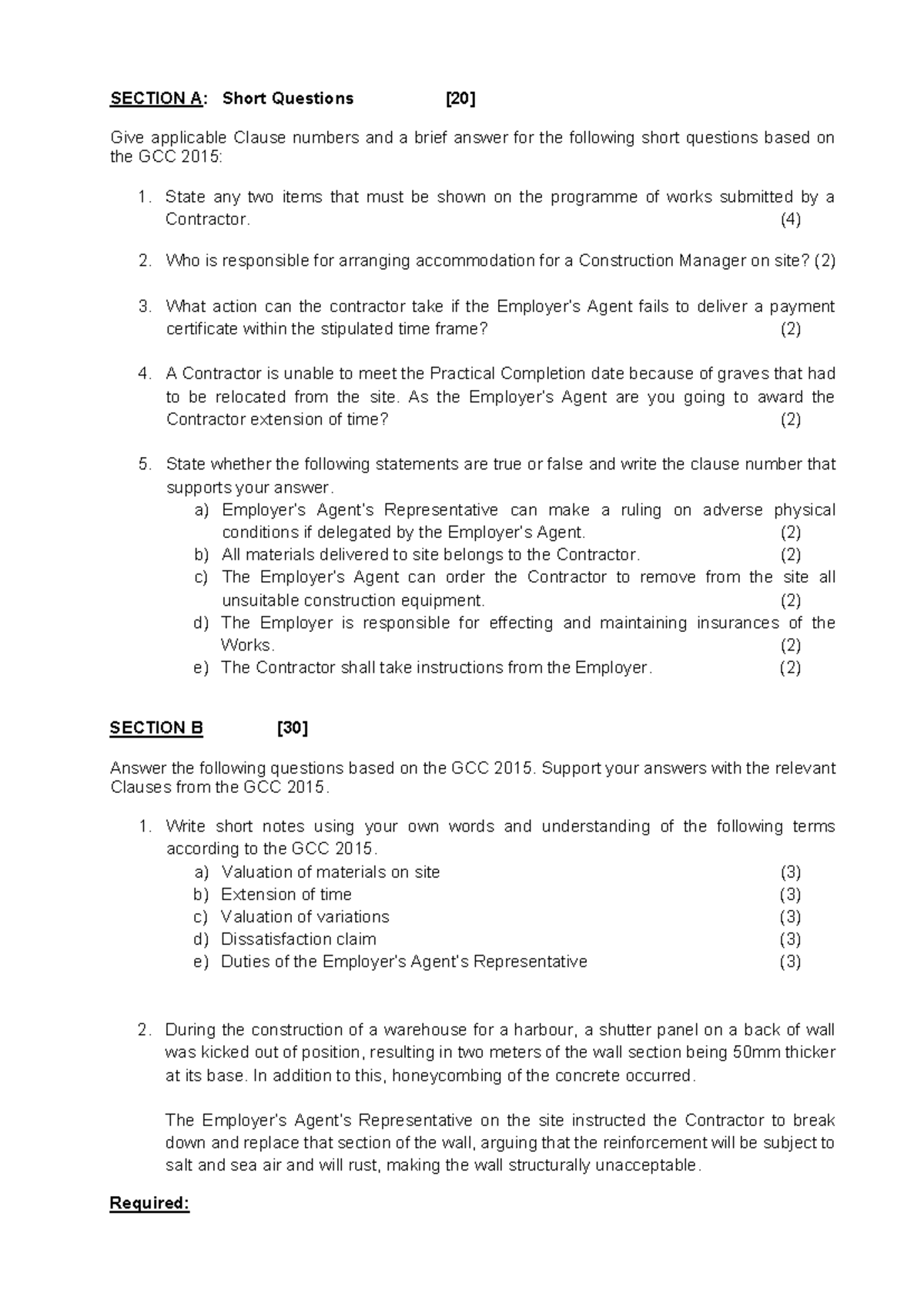 GCC Tutorial 3 - practice answering GCC - SECTION A: Short Questions ...