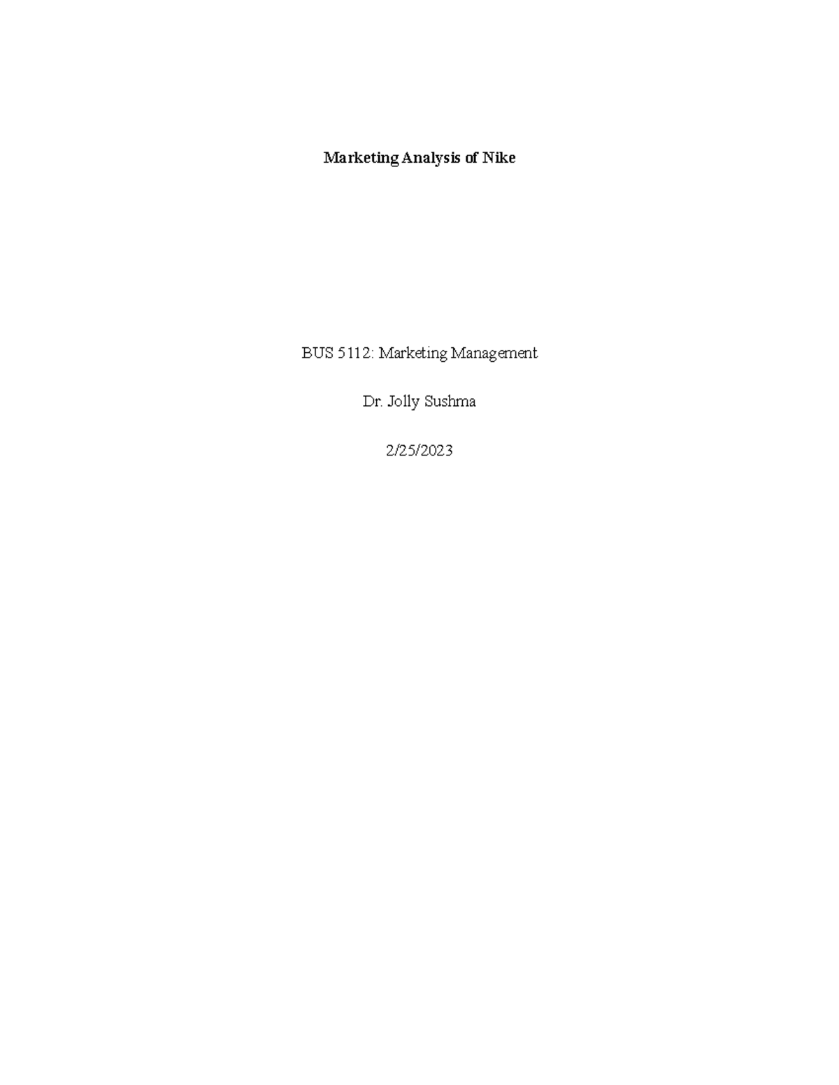 Uo People BUS 5112- Written Assignment Unit 5 - Marketing Analysis of ...
