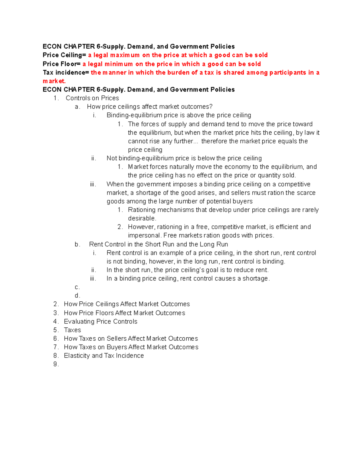 Econ Chapter 6 Notes Econ 2143 U Of A Studocu