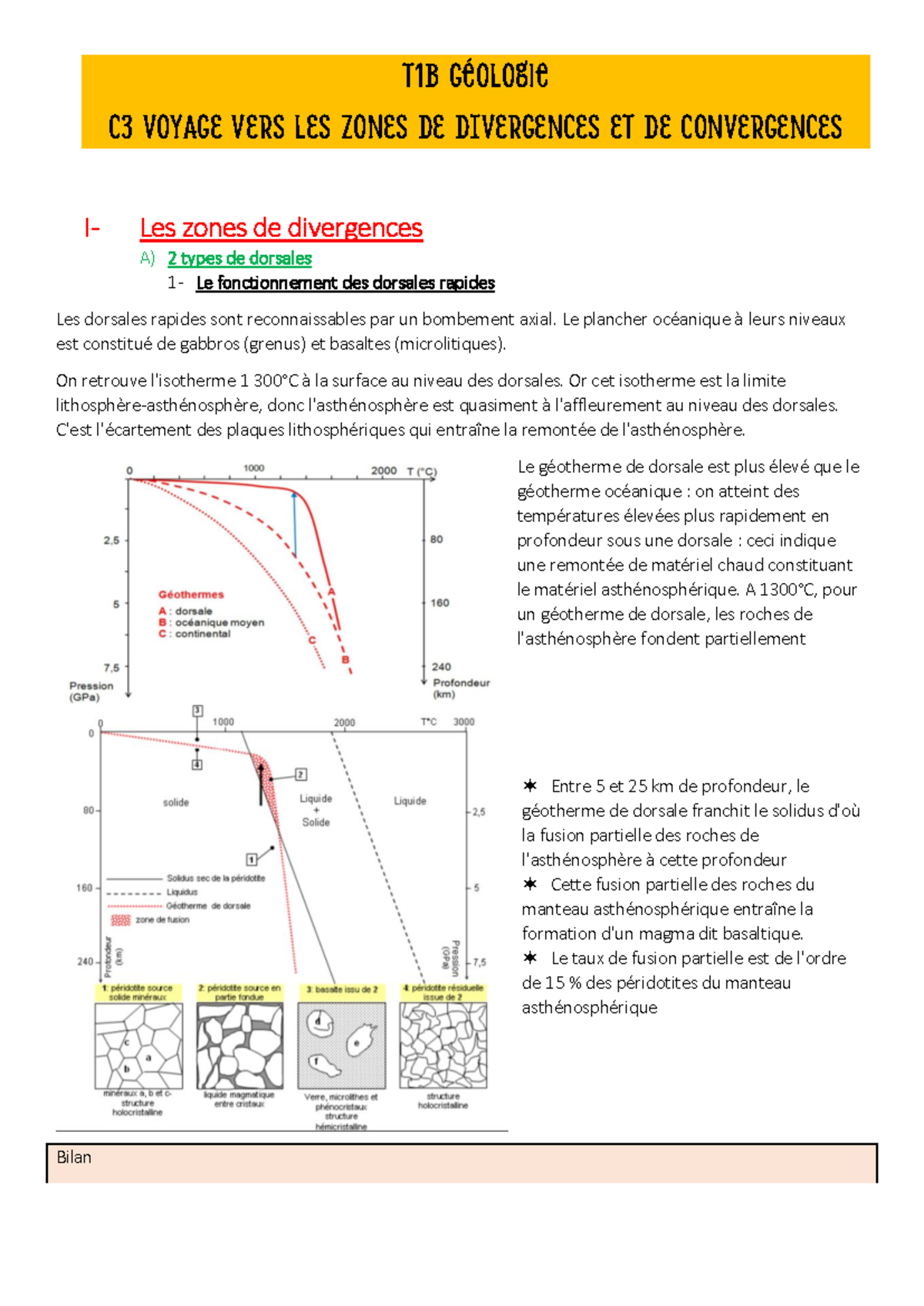 Cours complet Géologie T1B C3 - T1b Géologie C3 VOYAGE VERS LES ZONES ...