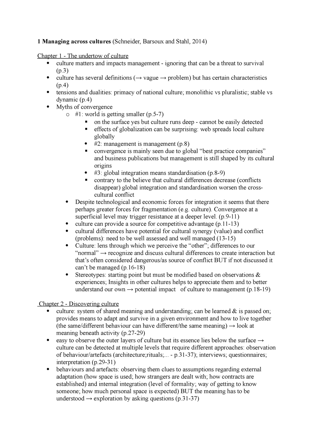 Managing Across Cultures Organizational Change And Renewal 2fe018 Studocu