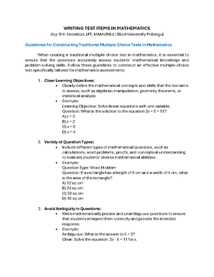 Gen Ed Math Reviewer - Review material for GenEd Math - LICENSURE ...