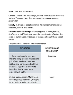 Lesson-2-UCSP - Lecture notes 2 - The Nature, Goals and Perspectives of ...