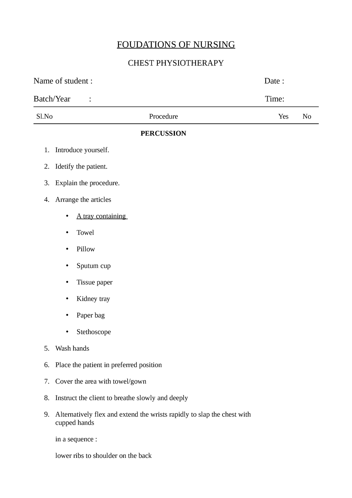 chest-physiotherapy-checklist-gopika-pdf-foudations-of-nursing-chest