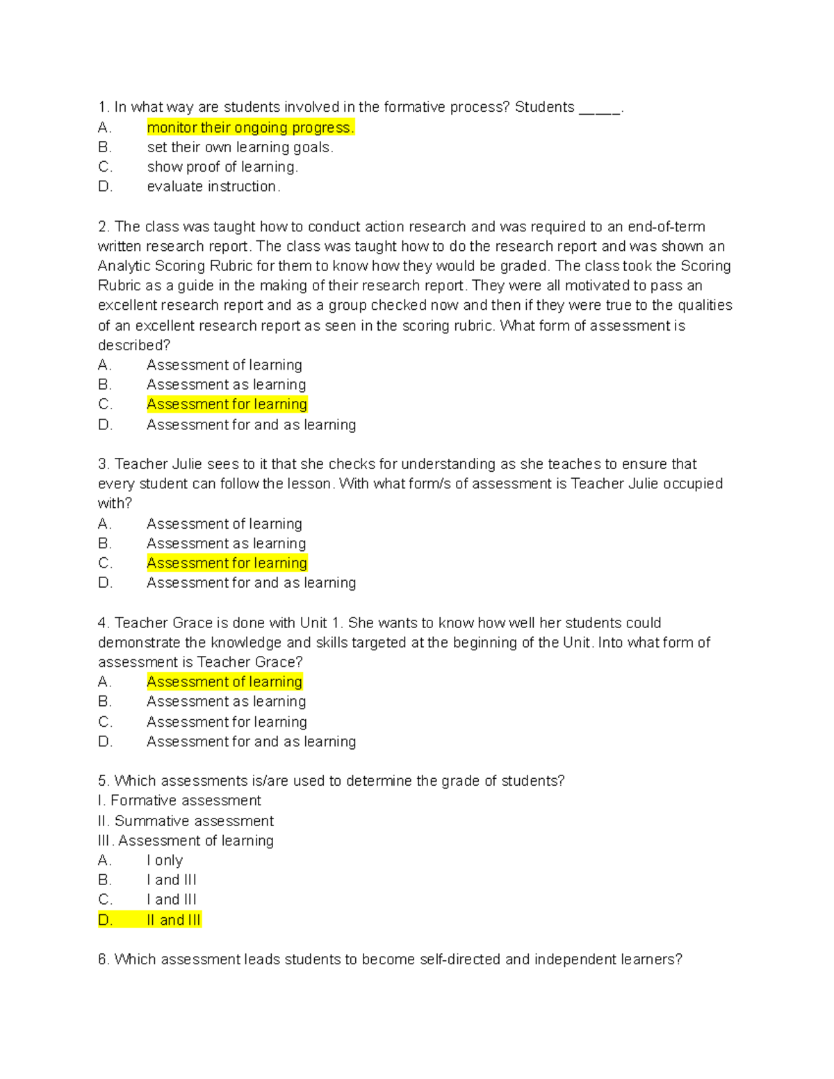 ASL 15 items reviewer - Summary BEED_Content Education - In what way ...