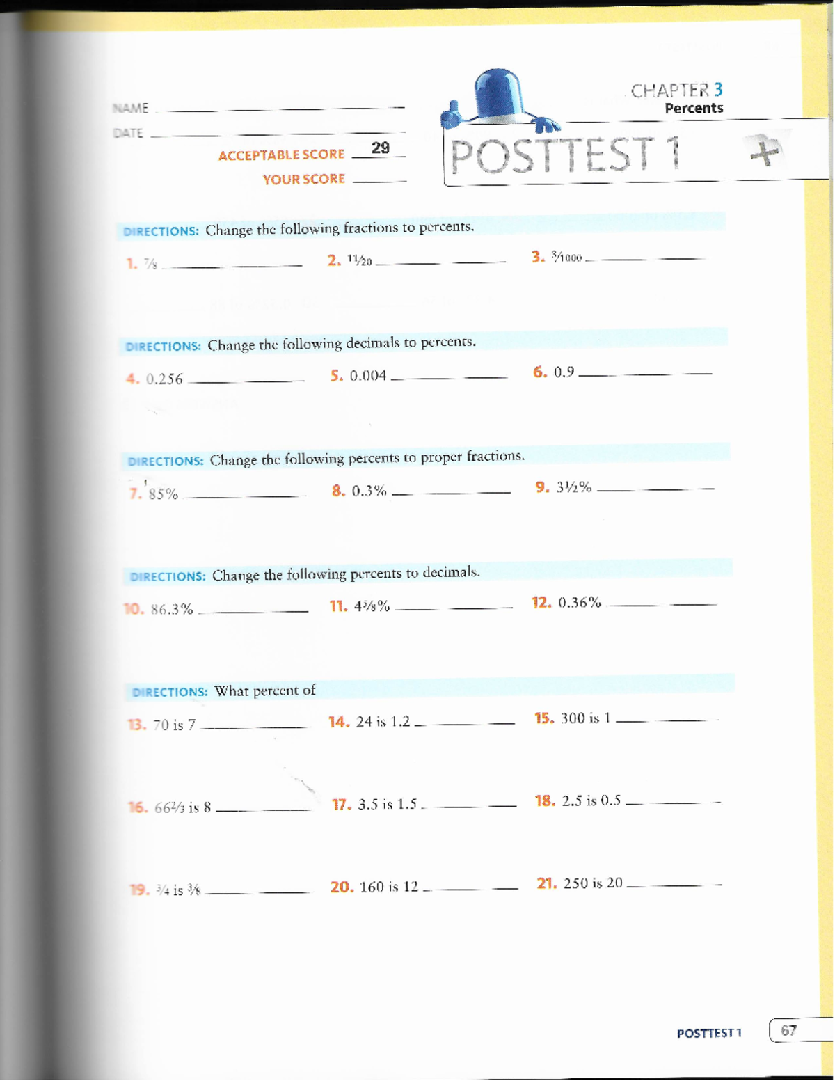 Ch 3 perc test - Chapters to prepare for dosage calculations ...