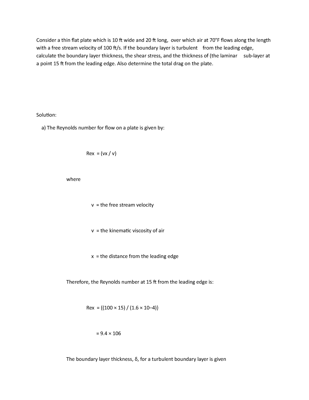 transport-phenomena-quiz-9-consider-a-thin-flat-plate-which-is-10-ft