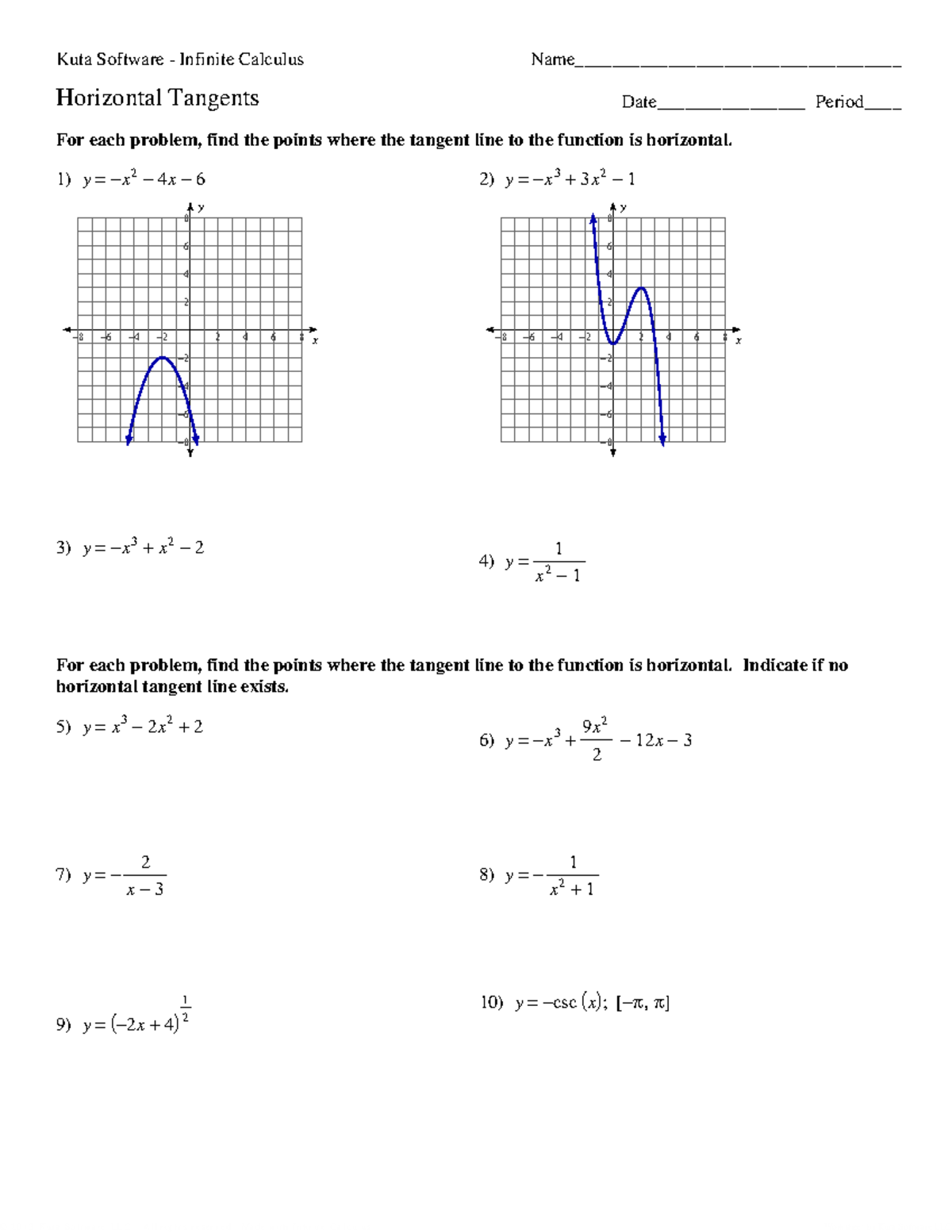 kuta software infinite calculus assignment