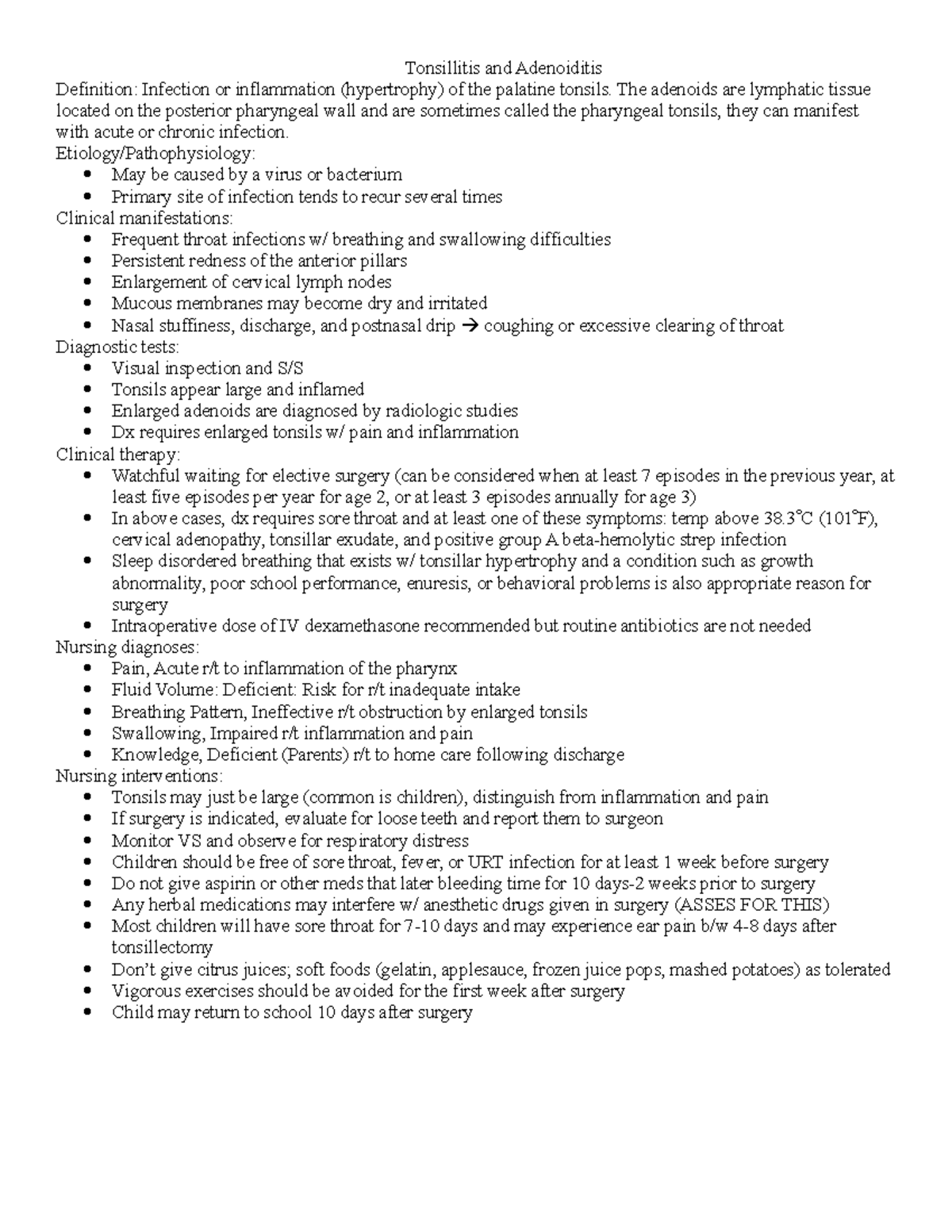 Tonsillitis and Adenoiditis - Tonsillitis and Adenoiditis Definition ...