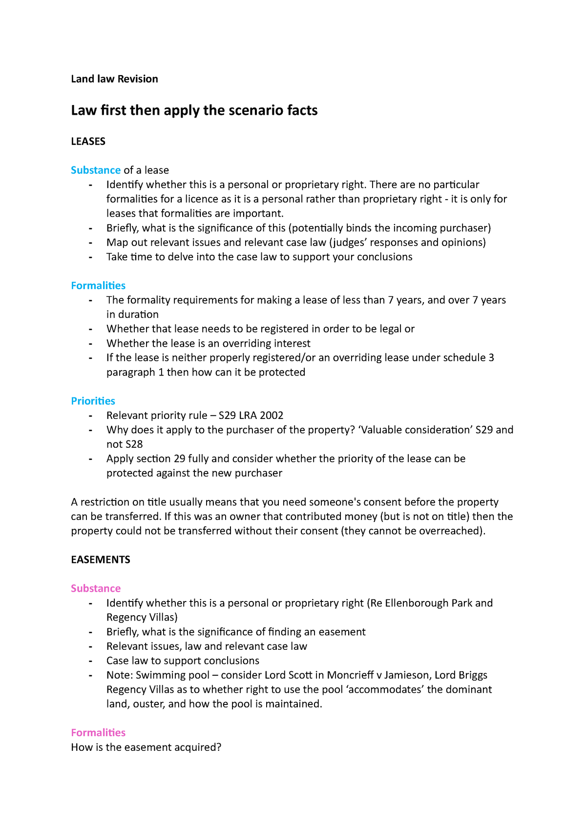 land-law-revision-land-law-revision-law-first-then-apply-the-scenario