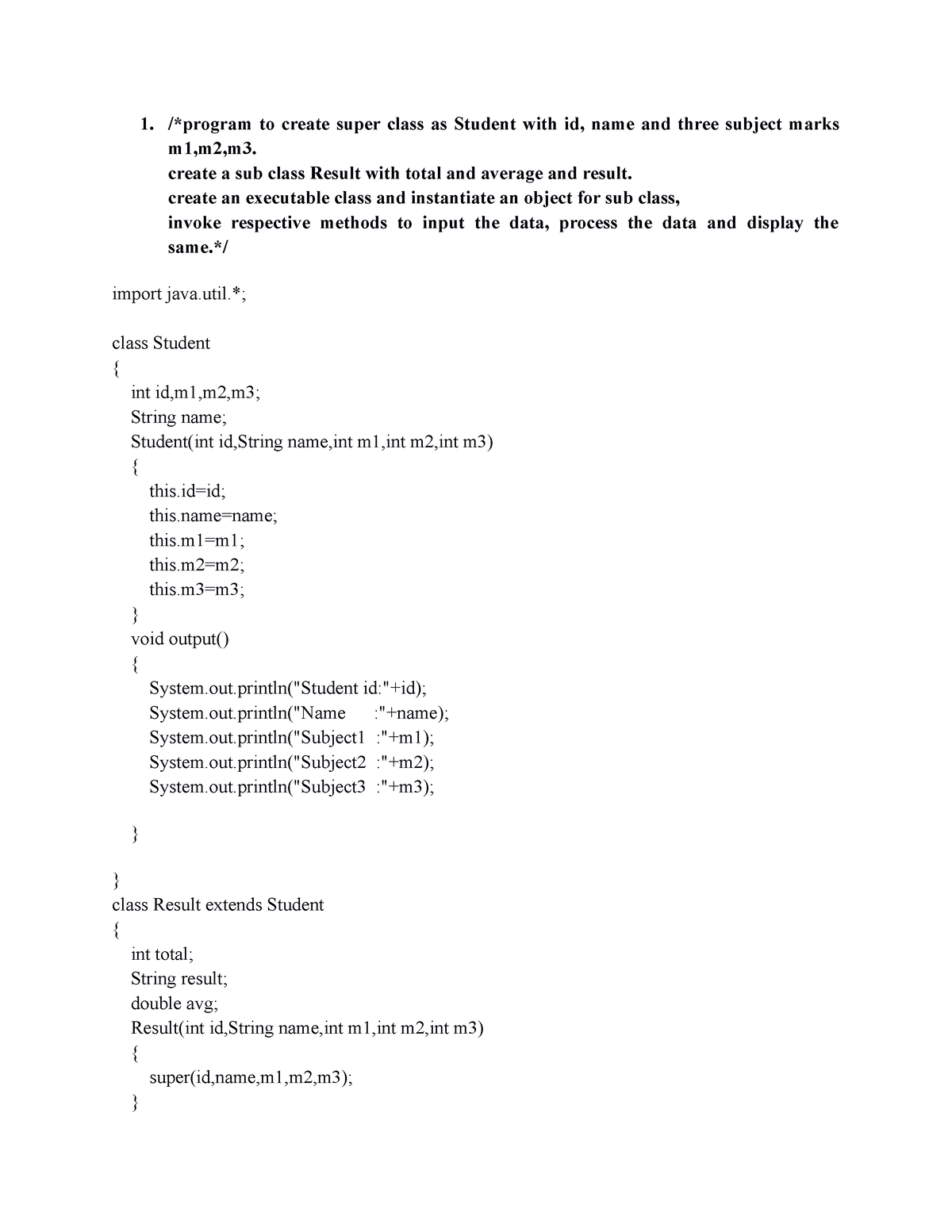 java-unit-1-part-b-sample-programs-1-program-to-create-super-class