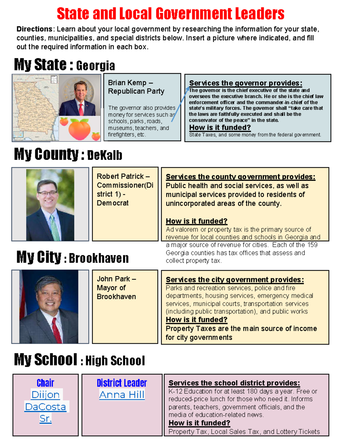 SLG Project - Assignment Completed for class - State and Local ...