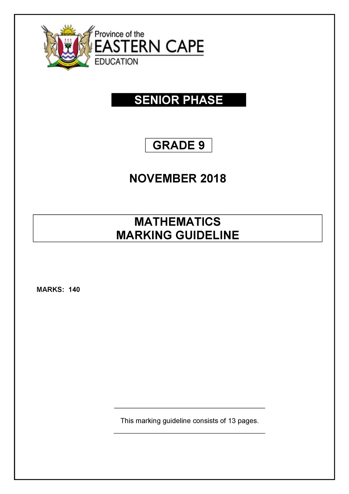 grade 9 maths assignment term 4 memorandum