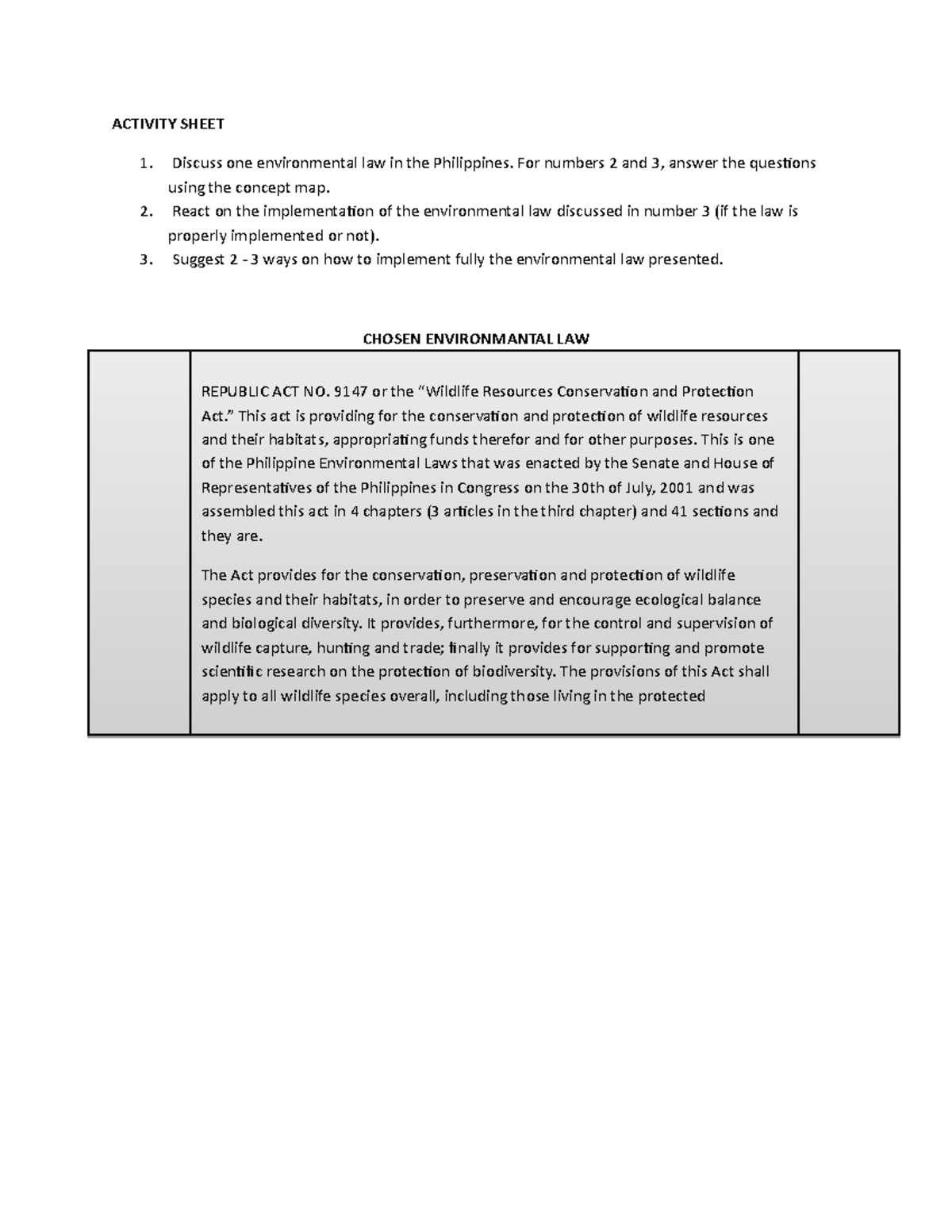 gelect-3-environmental-law-activity-sheet-discuss-one-environmental