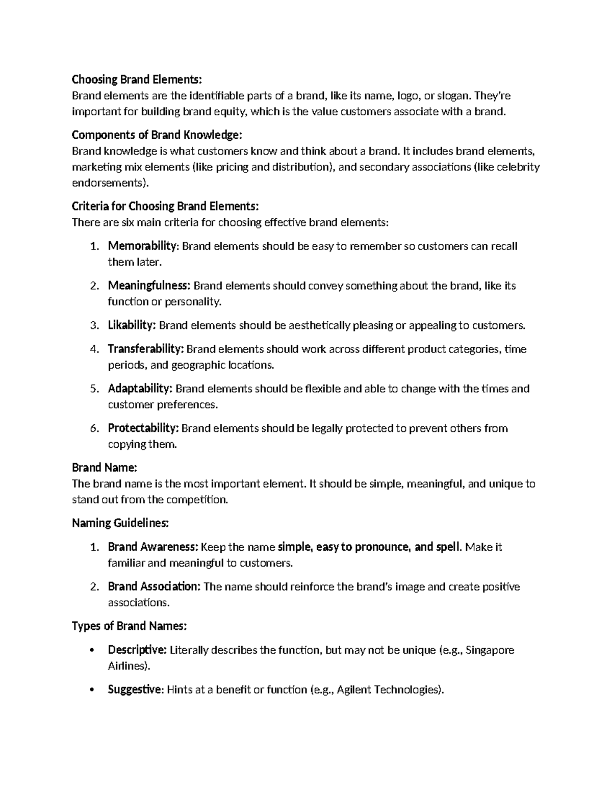 Choosing Brand Elements Chap 4 - Choosing Brand Elements: Brand ...