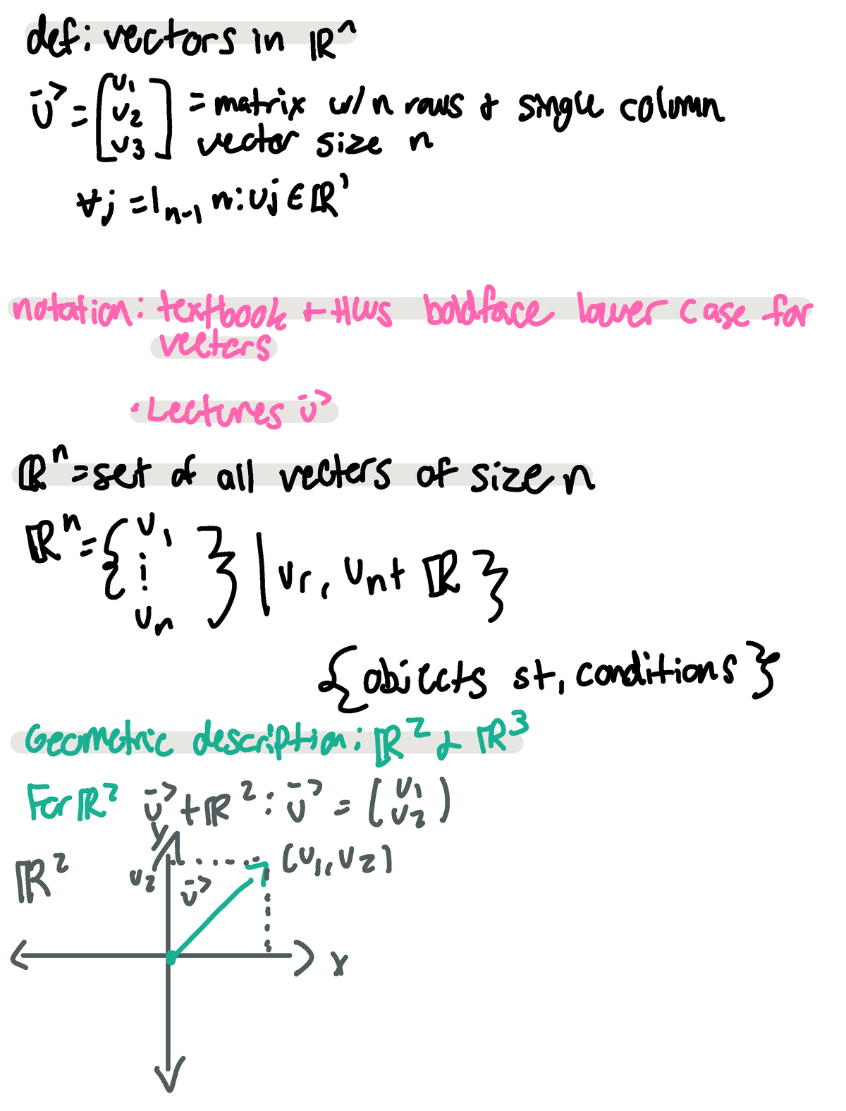 Section 1.3 Vector Equations - Def Vectors In R Is I Matrix W N Rows T 