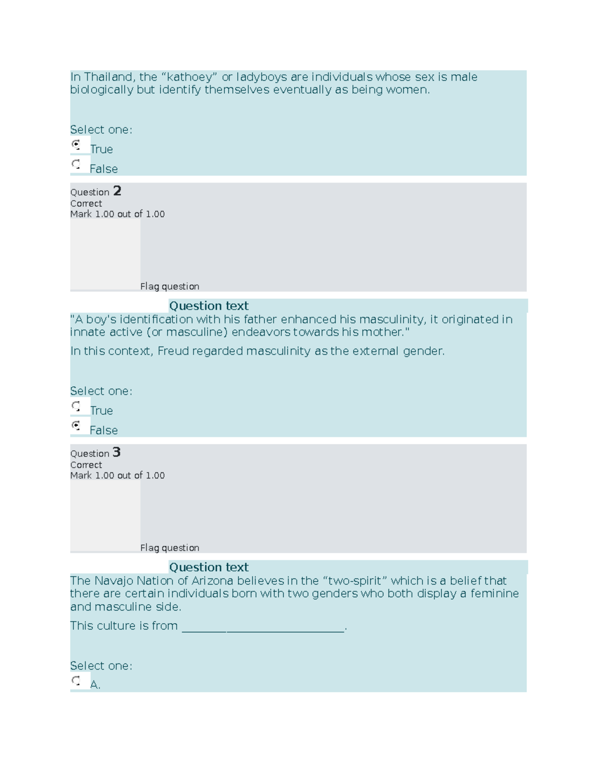 Prelim quiz gender and society - In Thailand, the “kathoey” or ladyboys ...