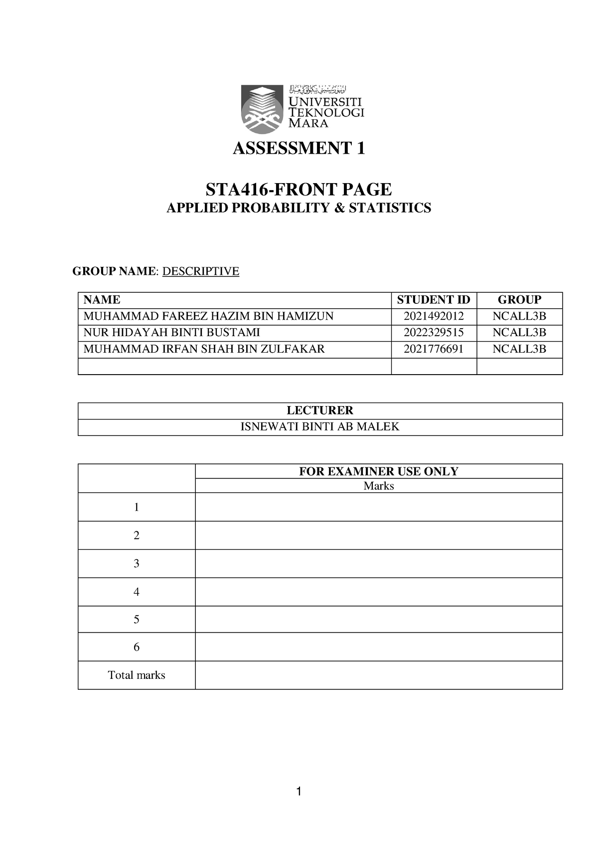 statistical-problem-solving-methodology-assessment-1-sta416-front