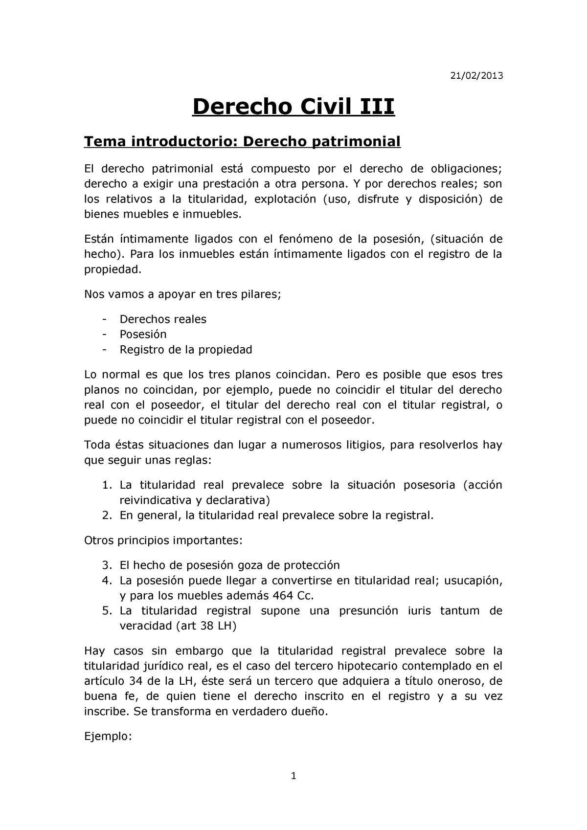 Derecho Civil Ejemplos