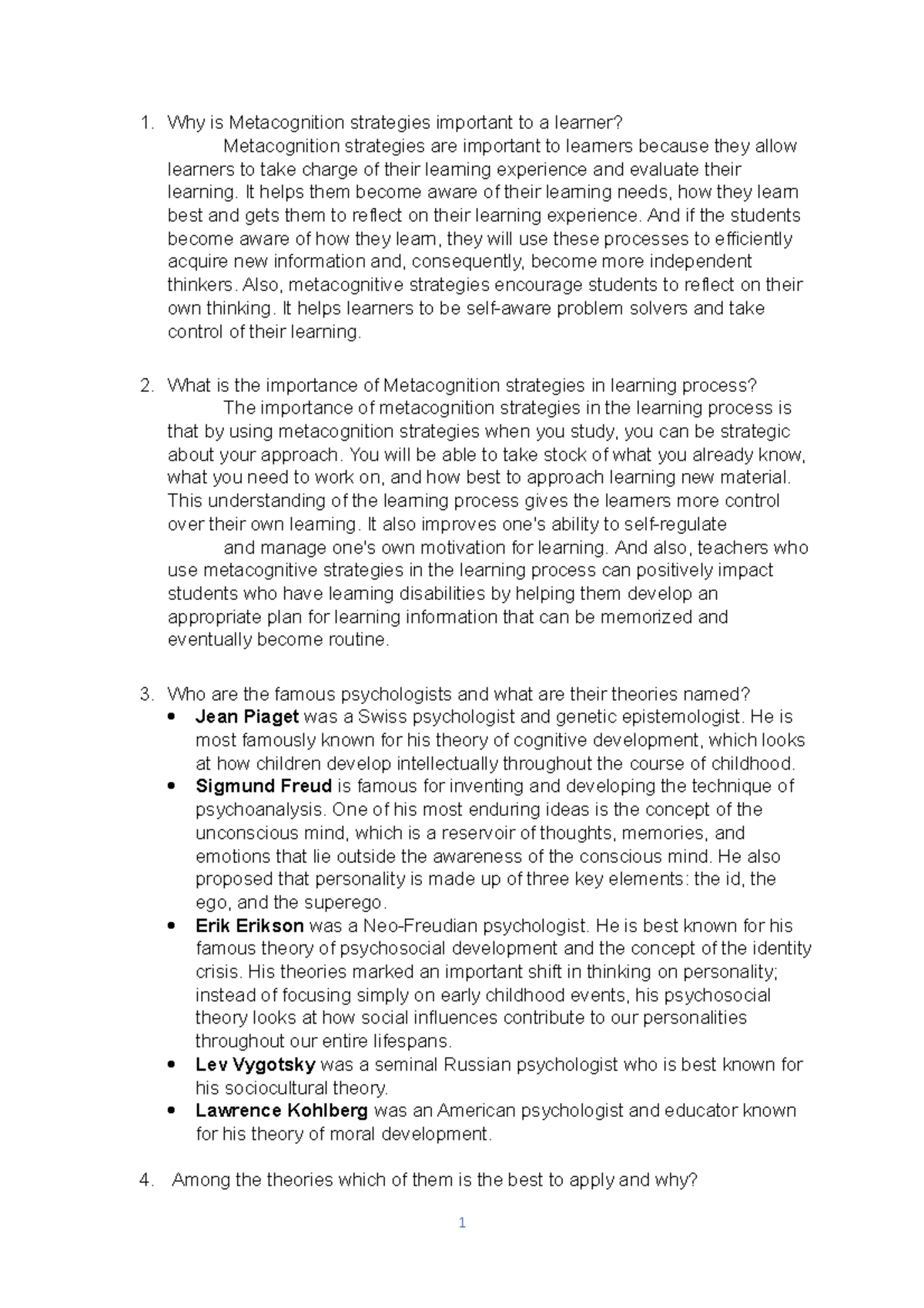 Activity 2 - Hope This File Help You. - Why Is Metacognition Strategies ...