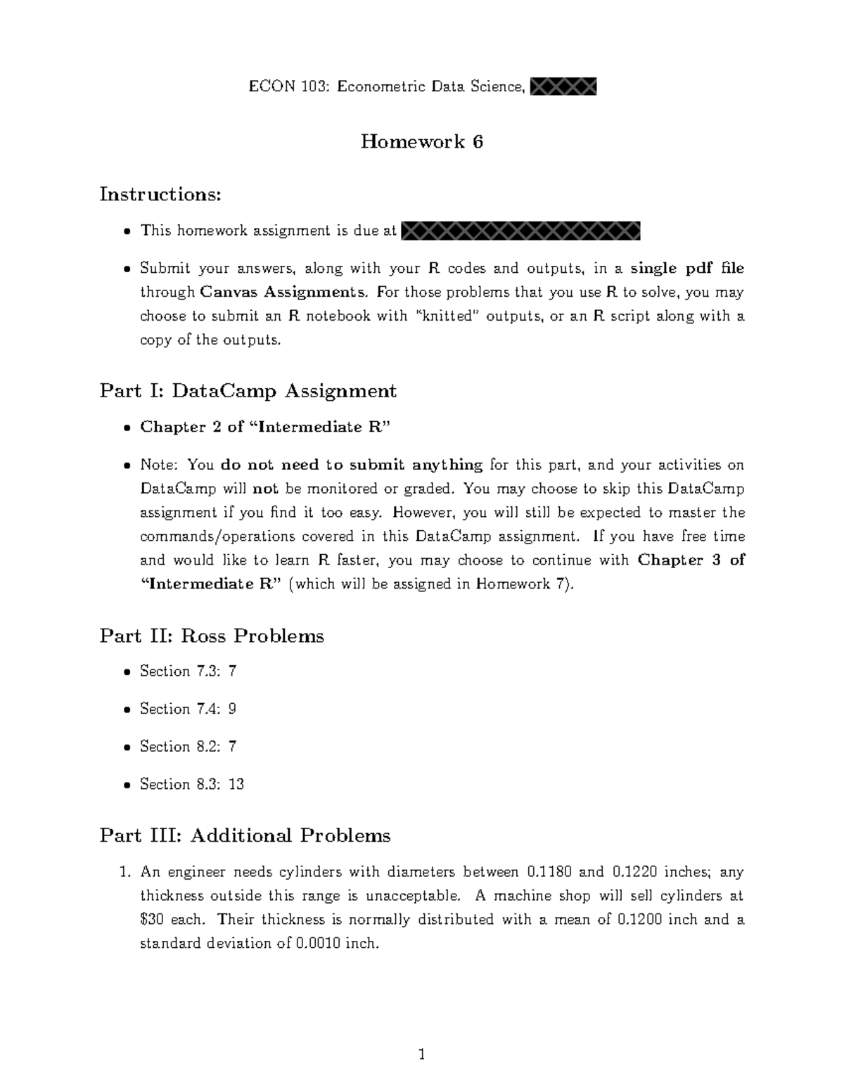 data science homework