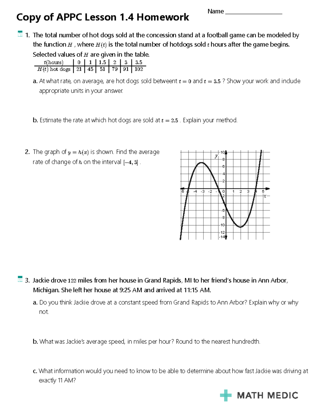 appc lesson 1.1 homework answer key math medic