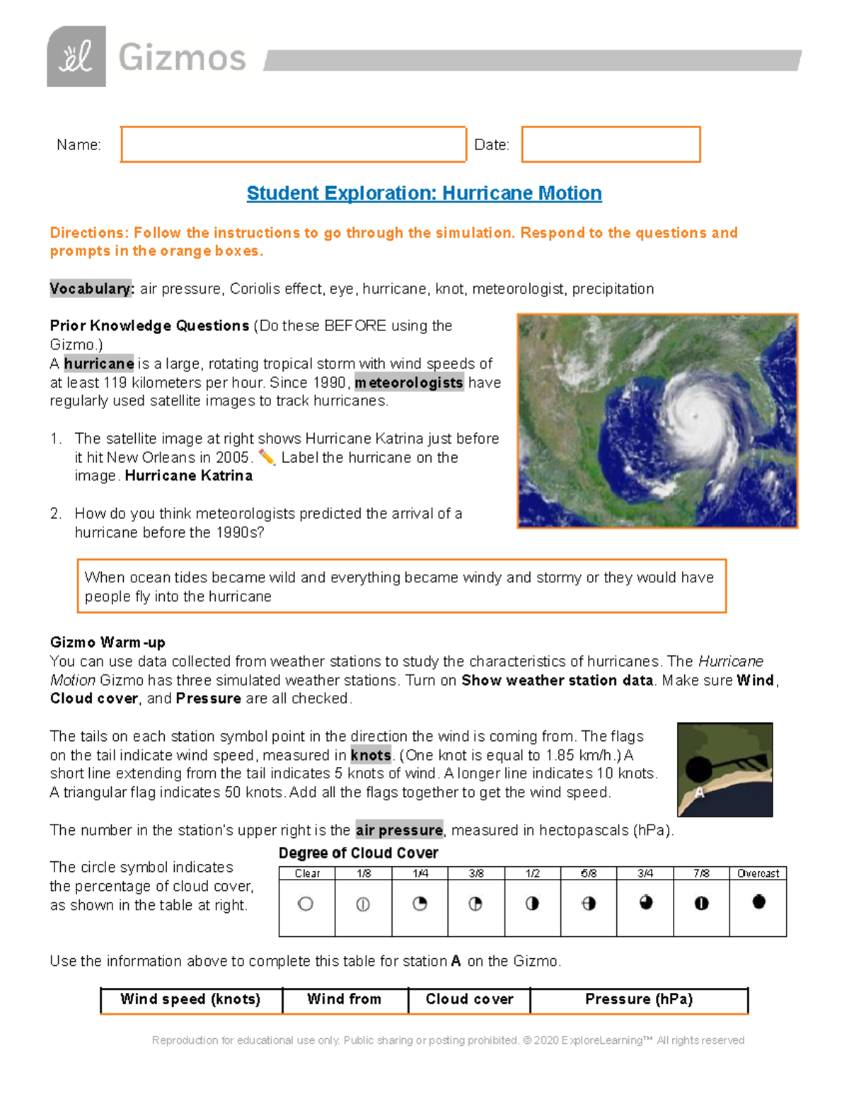 Student Exploration Hurricane Motion Name Date Student Exploration   Thumb 1200 1553 