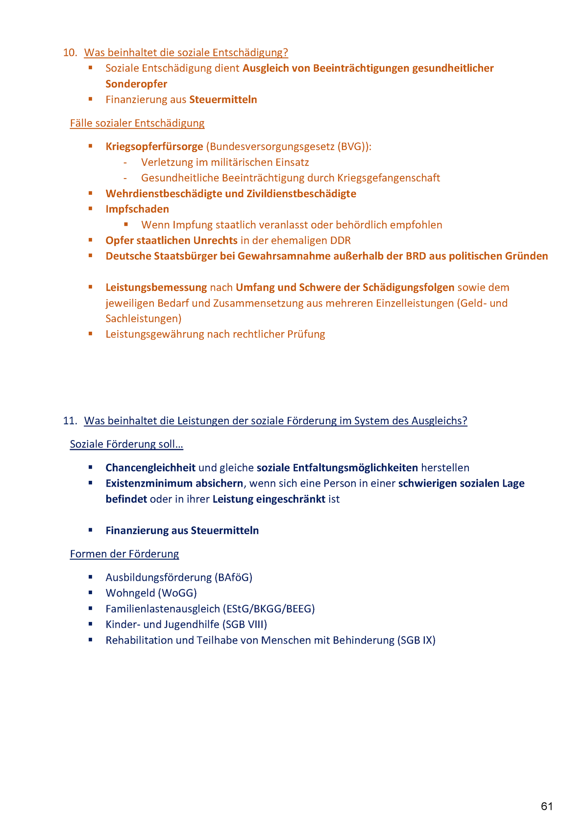 Sozialwirtschaft Fragen Skript (67) - 61 Was Beinhaltet Die Soziale ...