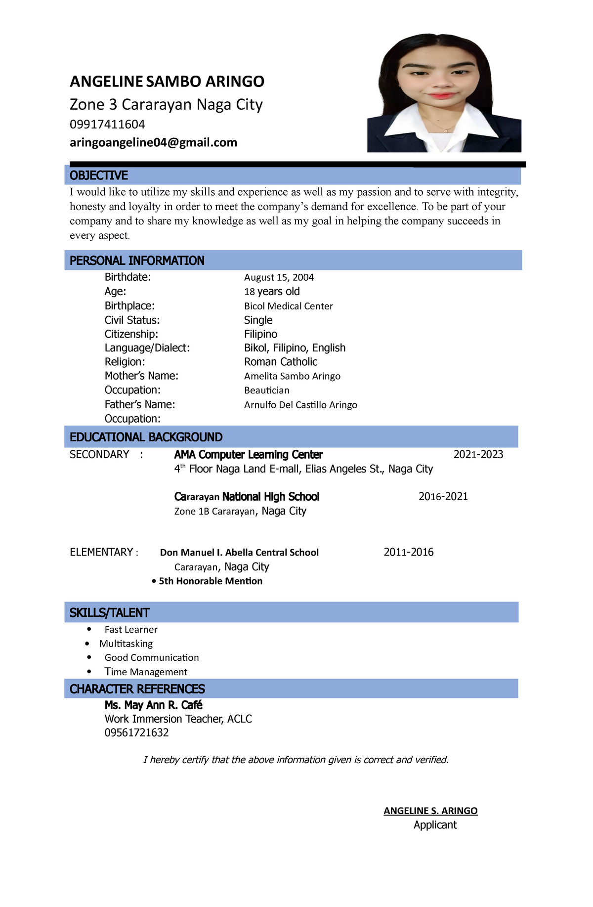 Sample- Resume - to help - Entrepreneurial Management - Studocu