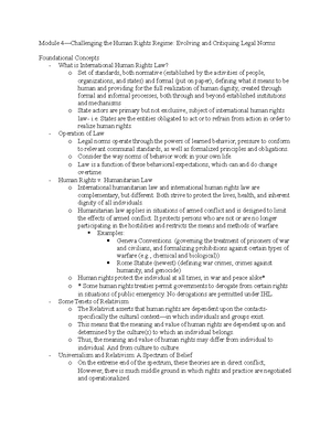 Response Paper #1 - Chapter 7 of The Evolution of International Human ...