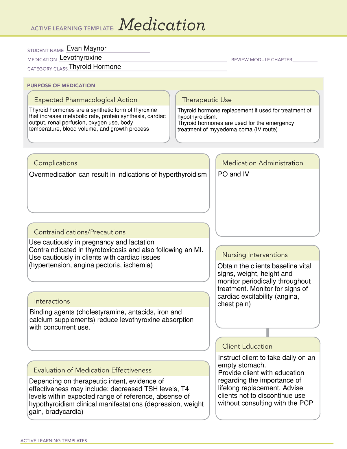 levothyroxine-med-sheet-active-learning-templates-medication-student-name-studocu