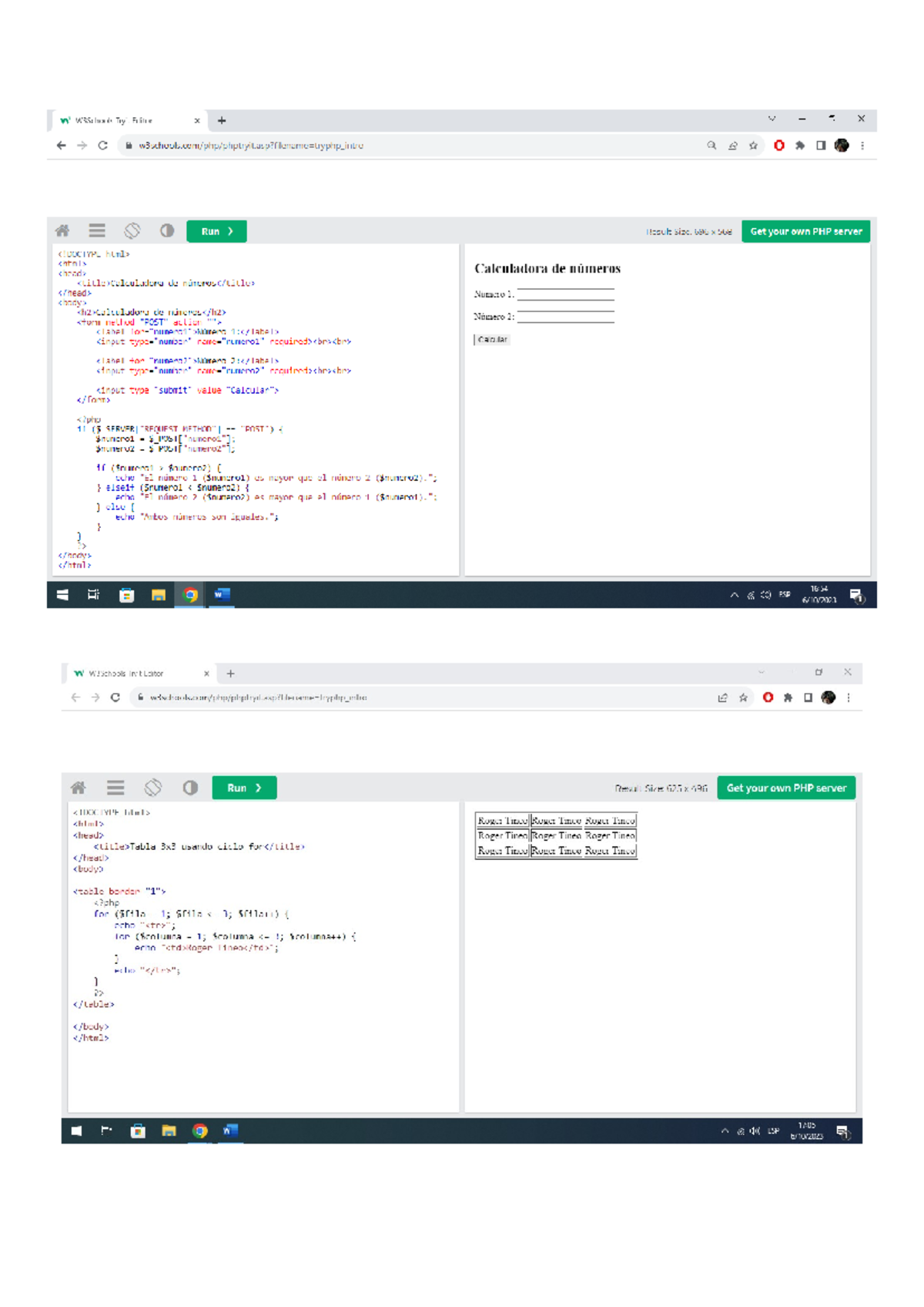 Programacion - Datos - V - 0 X N W3Schools Tryit Editor X + T C E - Studocu