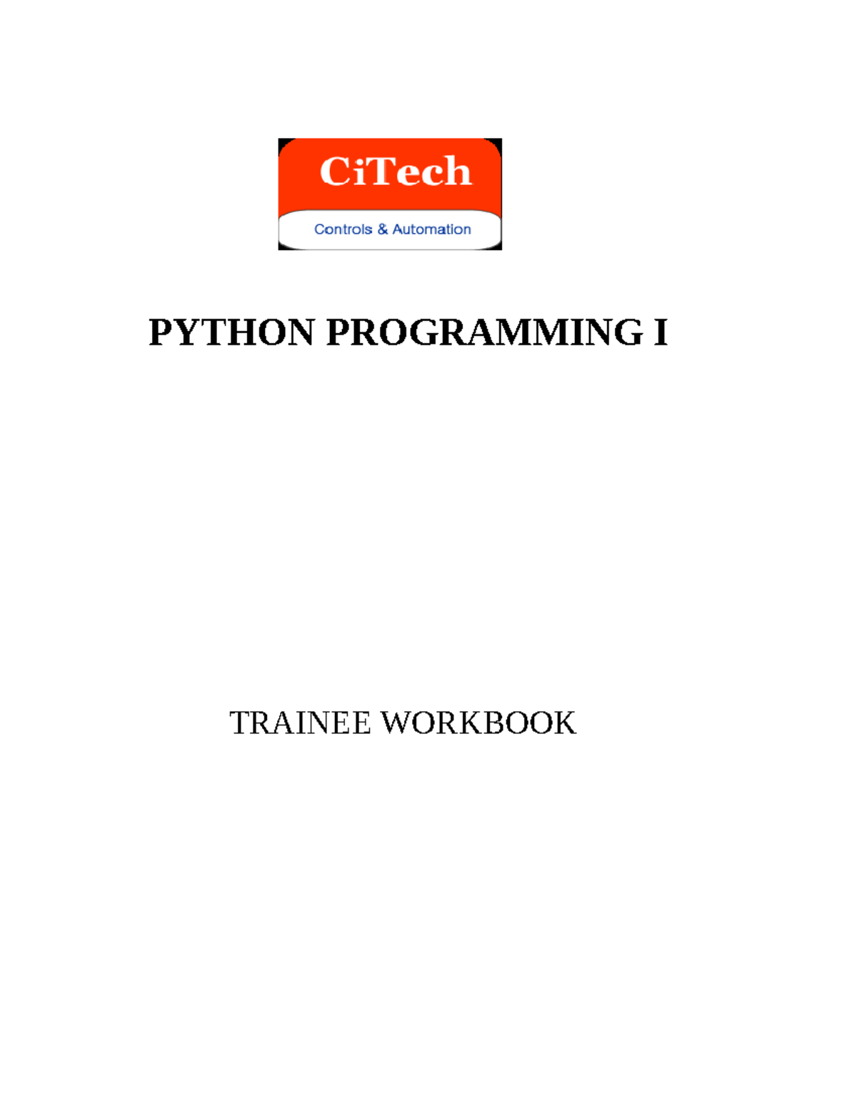 5932535223872585548 workbook - PYTHON PROGRAMMING I TRAINEE WORKBOOK ...